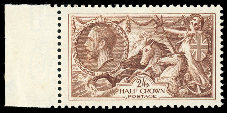 Stamp of Great Britain » King George V » 1924-36 Issues 1934 Re-engraved 2/6 reddish brown, marginal example
