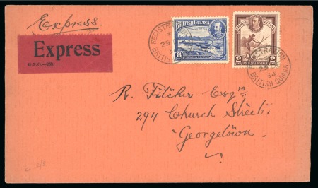 Stamp of British Guiana » Later Issues » 1898 to date 1934-1951 George V Pictorial Issue: Selection of 6 envelopes