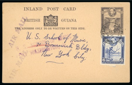 Stamp of British Guiana » Later Issues » 1898 to date 1938-1952 George VI Pictorial Issue: Selection of 19 envelopes