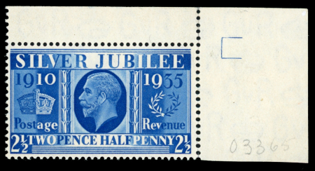 Stamp of Great Britain » King George V » 1924-36 Issues 1935 Silver Jubilee 2½d. Prussian Blue, a superb unmounted