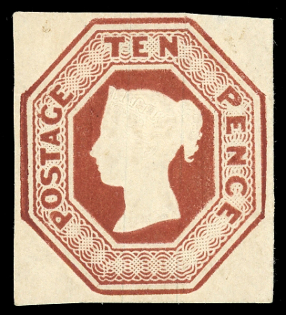 Stamp of Great Britain » 1847-54 Embossed 1854 10d. brown, Die 4, a fine mint example with large