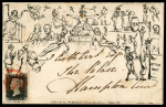 1840 (Ju 12) Southgate Caricature envelope No 1 "The