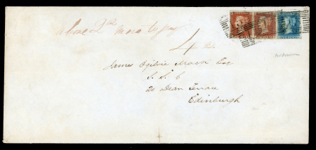 Stamp of Great Britain » 1841 1d Red 1847 (5 May) Cover from Ardrossan to Edinburgh bearing,