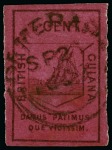 Stamp of British Guiana » 1852 Waterlow (SG 9-10) 1852 Waterlow 1 cent black on deep magenta, used
