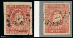 Stamp of British Guiana » 1853 Waterlow Lithographs (SG 11-21) 1853-59 Waterlow lithographed 1 cent first stone used selection (8)