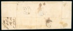 1862 Provisionals 2 cent yellow vertical strip of four, tied to entire from Plantation Reliance to Georgetown