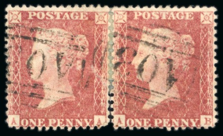 1858-60 Range of GB stamps and covers used in British Guiana cancelled by "A03" numeral ovals of Demerara