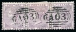 1858-60 Range of GB stamps and covers used in British Guiana cancelled by "A03" numeral ovals of Demerara