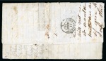 Stamp of United States » Incoming Mail Italian States - Sardinia. 1859 (March 23). Entire letter from Genoa to Boston with 1859 40c and 1858 80c