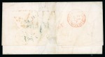 1851 (Sept 18). Stampless cover from Halifax to Barcelona (Spain)