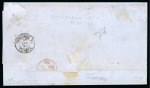 1859 (Oct 19). Cover from New Orleans to Barcelona with 1859 5c type I, two examples