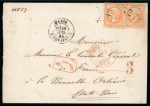 France. 1865 (July 19). Single rate cover from Paris