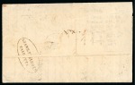 India. 1862 (June 21). Entire letter from Calcutta to Spain, franked by 1855 8a and 1856-64 1/2a, 1a & 4a