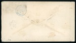 Spain. 1865 (Jan 19). Single rate envelope from Santa Cruz de Tenerife (Canary Islands) to Boston, franked by 1865 2r, two examples