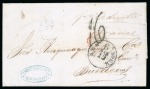 1861 (Feb 23). Entire letter from New Orleans to Bordeaux, carried by the "Adriatic" under the Cunard Line