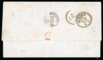 1867 (Nov 30). Cover from New York to Genoa, with 1861-62 1c and 10c (2), carried by French ship