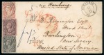 German States - Hanover. 1861 (June 6). Envelope from Schandau to Burlington, with 1855 1/2ng and 1ng, and 1856 5ng
