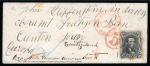 Stamp of United States » Outgoing Mail 1868 (Feb 18). Envelope from Grand Rapids to Frutigen, franked at single rate with 1861-66 15c, 