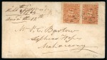 1860-76 Ship issue collection of 70 covers showing array of different settings, printings, frankings and destinations 