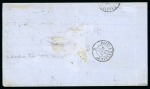 Stamp of France » Empire Lauré 1871, Lettre de Paris pour Curaçao (Indes néerlandaises),