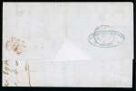 France. 1855 (May 31). Lettersheet from Le Havre to Vera Cruz, Mexico, with 1854 80c strip of three, 40c and 20c