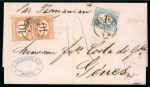 Stamp of Haiti 1872 (Mar 24). Entire from Jacmel to Genoa, Italy, sent unpaid and despatched from the British P.O. in Jacmel