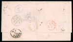 Stamp of Haiti 1872 (Mar 24). Entire from Jacmel to Genoa, Italy, sent unpaid and despatched from the British P.O. in Jacmel