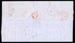 Great Britain. 1866 (Feb 15). Wrapper from Glasgow to Belize with 1865-67 1s pl.4