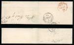 Stamp of Puerto Rico 1872 (Jan 27). Mourning wrapper to Spain with 1871 50c and 1P cancelled by "parrilla colonial" obliterator