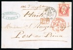 Stamp of France » Empire 1853-1862 1867, Lettre de Paris pour Port-au-Prince (Haïti),