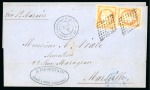 1876, Lettre de Pointe-à-Pitre pour Marseille, affranchissement