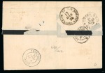 Stamp of Mexico » Incoming Mail Italy. 1874 (Mar 16). Mourning wrapper from Genoa to Veracruz, with 1863 Torino Printing 40c and 60c