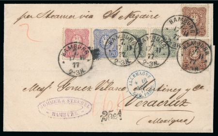German Empire. 1877 (Nov 17). Wrapper from Hamburg to Veracruz