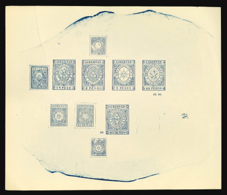 Stamp of United States » U.S. Possessions » Philippines » Filipino Revolutionary Mail 1898-99, Aguinaldo composite die proofs in blue