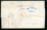 France. 1859 (Aug 11). Wrapper with sender's cachet from Locle in Switzerland, handcarried by forwarder to Le Havre
