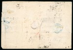 Spain. 1863 (Jul 10). Wrapper from Barcelona to Valparaiso, franked with four 1862 2r in vertical pair and two singles 