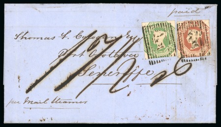 Stamp of Brazil » Incoming Mail Great Britain. 1852 (Apr 7). Entire from Glasgow to Tenerife, Canary Islands