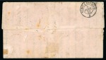 Italy - Papal States. 1857 (Jan 27) Entire from Rome to Rio de Janeiro, with 1852 6b greenish grey and two pairs of 8b