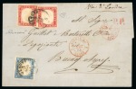 Stamp of Argentina » Incoming Mail Italy - Sardinia. 1861 (Aug 3) Wrapper from Genoa to Buenos Aires, with two 1855-96 40c red-carmine and 20c 