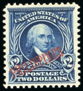 Stamp of United States » U.S. Possessions » Philippines » U.S. Administration - Regular Issues 1903, $2 dark blue, mint o.g. with h.r.