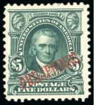 1903, $5 dark green, mint o.g. with h.r.