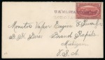 1899 (March). Cover bearing Trans-Mississippi 2c tied by "U.S.Mil.STA.NO.3 S F CAL/ILOILO HARBOR, P.I." 