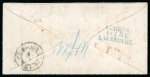 Denmark. 1865ca. (31 Mar). Envelope from Copenhagen to the USA, with 1864-70 16s single and pair, 3s and 4s