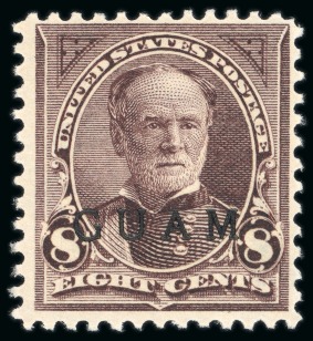 Stamp of United States » U.S. Possessions » Guam 1899 8c violet brown, mint nh