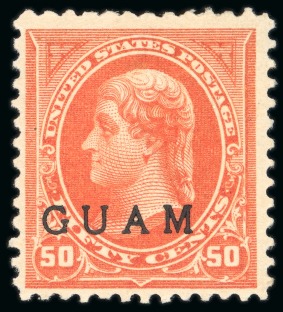 Stamp of United States » U.S. Possessions » Guam 1899 50c orange, mint original gum