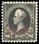Stamp of United States » U.S. Possessions » Guam 1899 $1 black type I, mint original gum