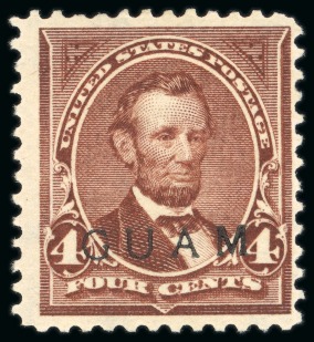 1899 4c lilac brown from the 1900 Special Printing, original gum 