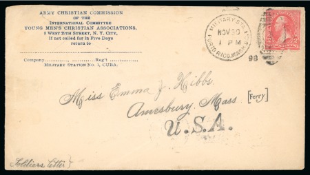 Stamp of United States » U.S. Possessions » Puerto Rico (US) » US Military Mail 1898 (Oct 28 & Nov 30). Two items bearing 2c (defective)