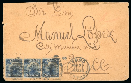 Stamp of United States » U.S. Possessions » Puerto Rico (US) » US Military Stations 1899 (Dec 9). Incoming cover from Havana, receiving cds of the Military Station n. 1