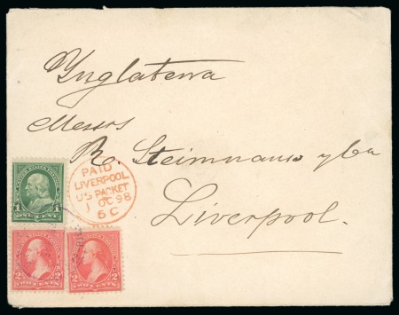 Stamp of United States » U.S. Possessions » Puerto Rico (US) » US Military Stations 1898 (Sept 10). Cover from Guayama to Liverpool, bearing 1c and 2c (2)